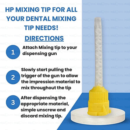 Yellow T-Style Mixing Tips ( Short Length )