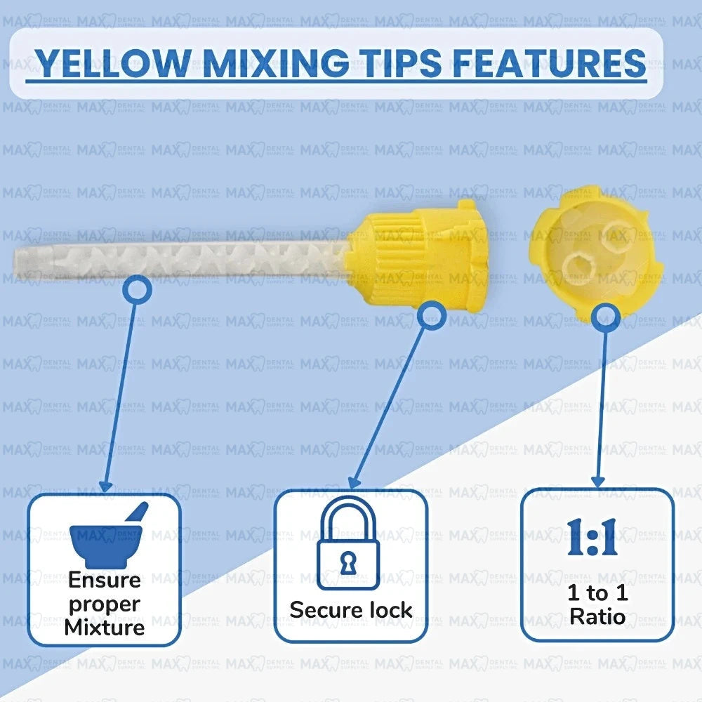 Yellow T-Style Mixing Tips ( Short Length )