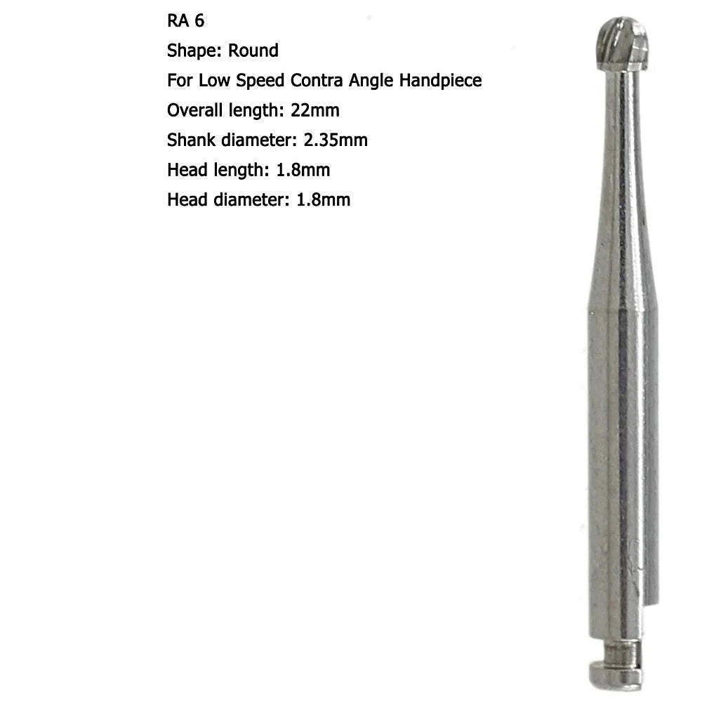 RA 6S Round Carbide Burs ( Short Shank )