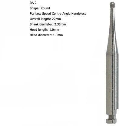 RA 2 Round Carbide Burs